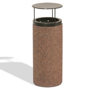Round Concrete Ash Urn with Pitch In Top