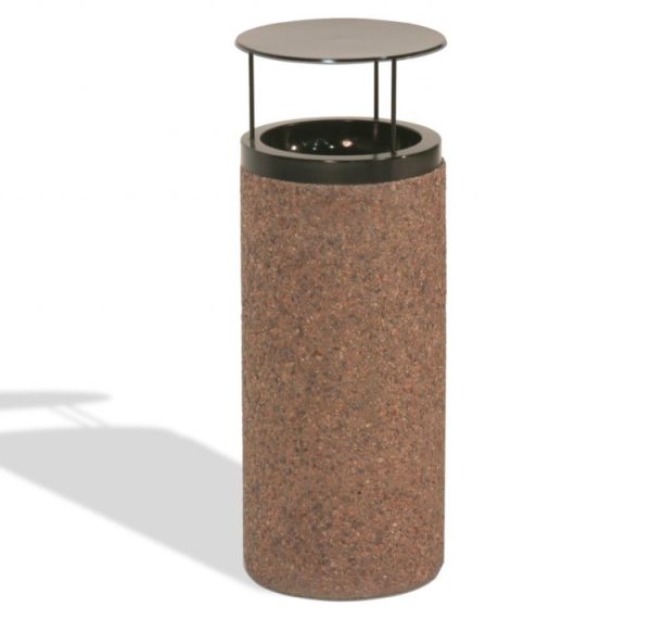 Round Concrete Ash Urn with Pitch In Top