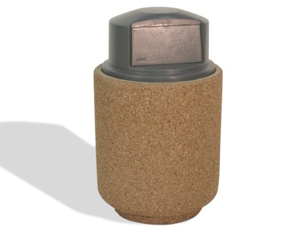 p 87669 p 94543 40 gallon round push door trash receptacle 2.gif