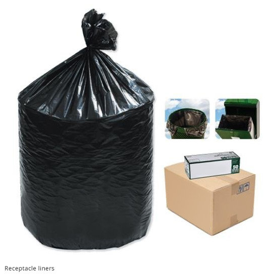 Industrial 10 Gallon Trash Bags For Pet Waste Stations - Plastic Liners