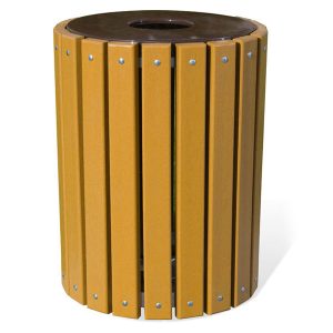 32 Gallon Slat Trash Receptacle